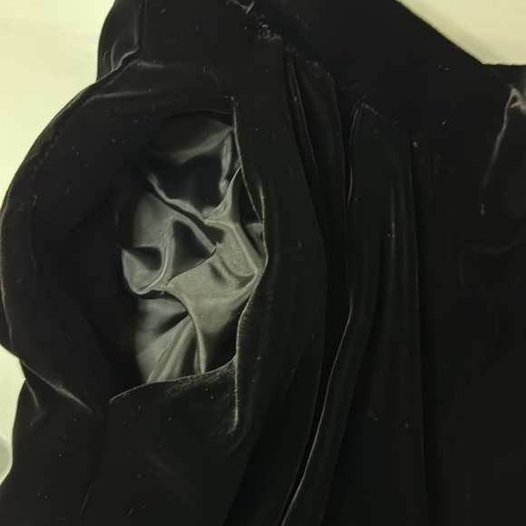 Vintage Classiques Entier black velvet wide leg lined pants M - Picture 7 of 14